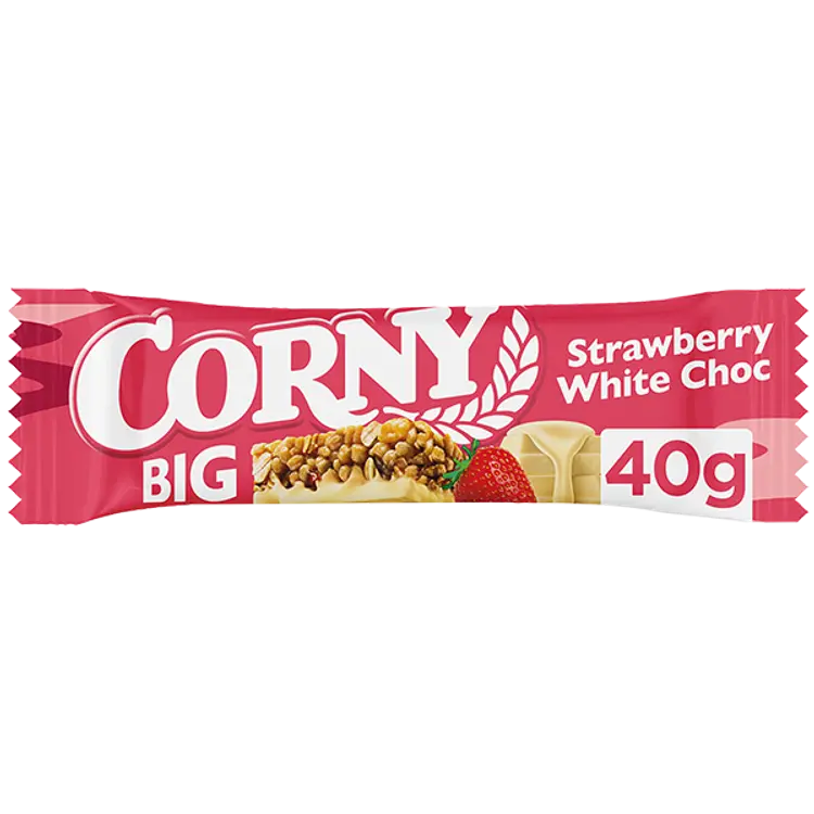 Corny BIG Strawberry White Chocolate välipalapatukka 40g