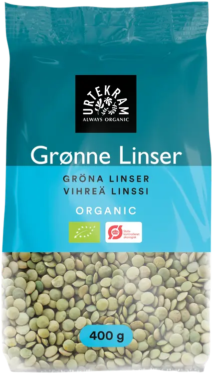 URTEKRAM luomu Vihreä linssi 400g