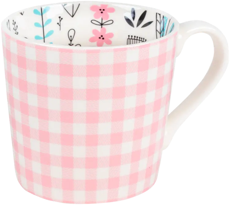 House muki Ruutu 4 dl, pinkki
