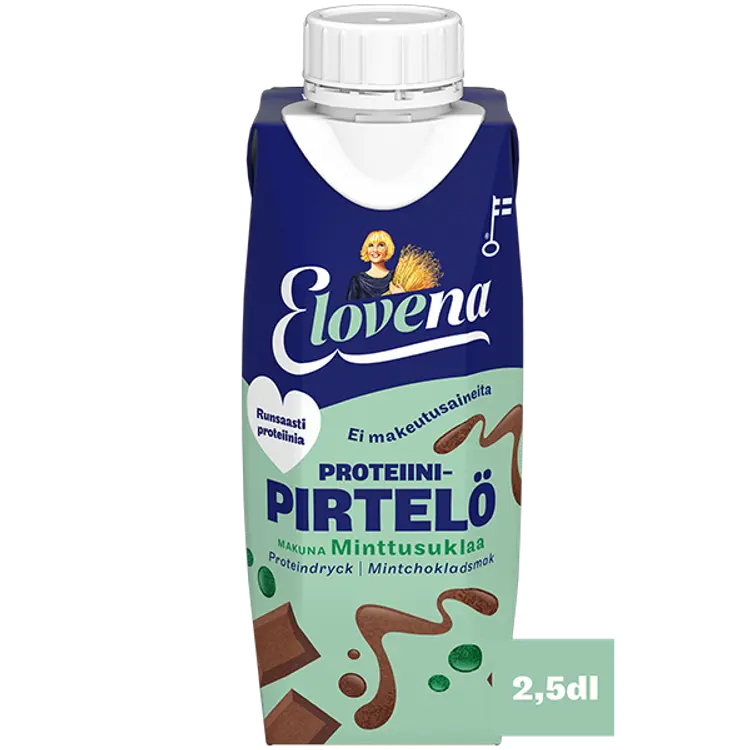 Elovena 2,5dl minttusuklaa proteiinipirtelö