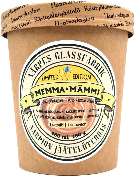 Närpiön Jäätelötehdas Mämmikermajäätelö laktoositon 480 ml 380 g