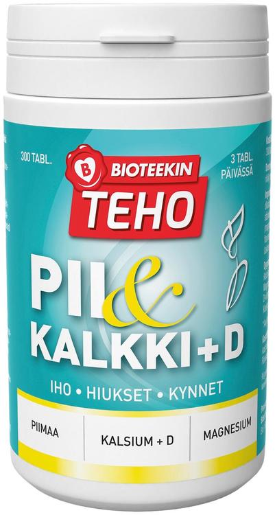 Bioteekki Teho Pii & Kalkki + D ravintolisä 300 tabl.