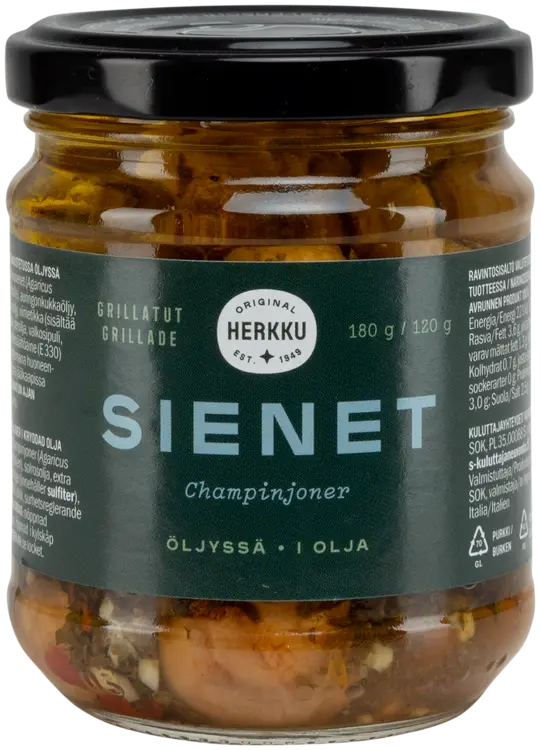 Herkku grillatut herkkusienet 180/120 g
