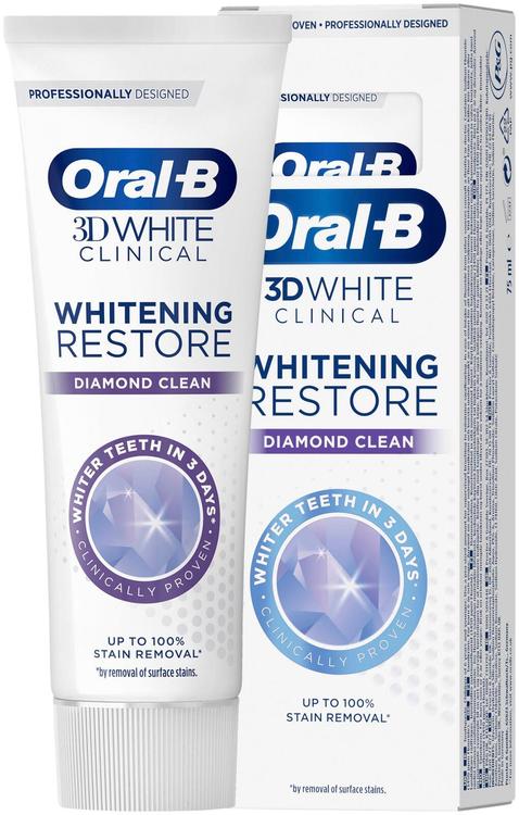Oral-B 3D White Clinical Whitening Restore Diamond Clean 75ml hammastahna