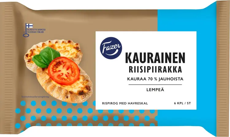 Fazer Kaurainen Riisipiirakka 6kpl 420g