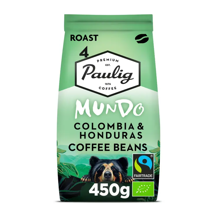 Paulig Mundo Colombia & Honduras luomu kahvi kahvipapu 450g
