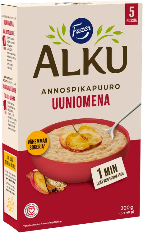 Fazer Alku Uuniomena annospikapuuro 200 g (5 x 40 g)