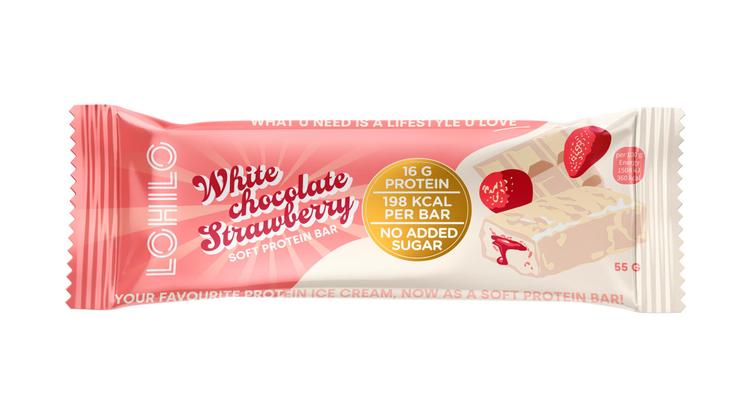 LOHILO proteiinipatukka White Chocolate Strawberry 55g