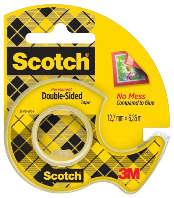 Scotch® kaksipuolinen teippi 136D UK-NOEU, 12,7 mm x 6,3 m