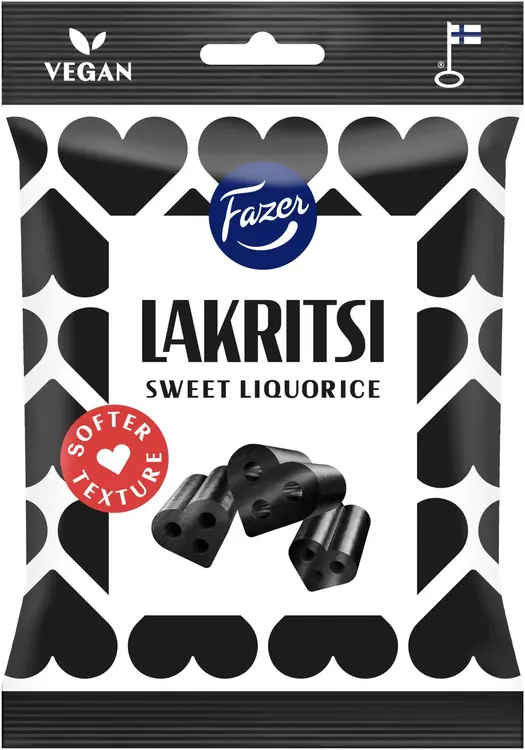 Fazer Lakritsi Sweet Liquorice pussi 150g
