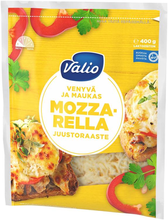 Valio mozzarella e400 g raaste