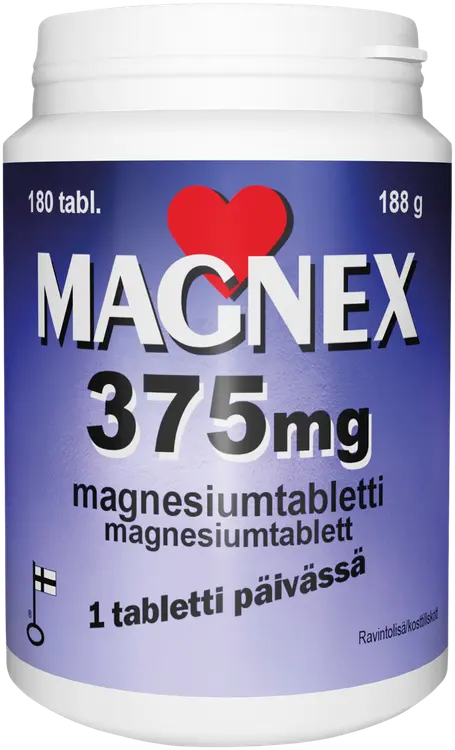 Magnex 375 mg 180 tabl., magnesiumtabletti, Vitabalans