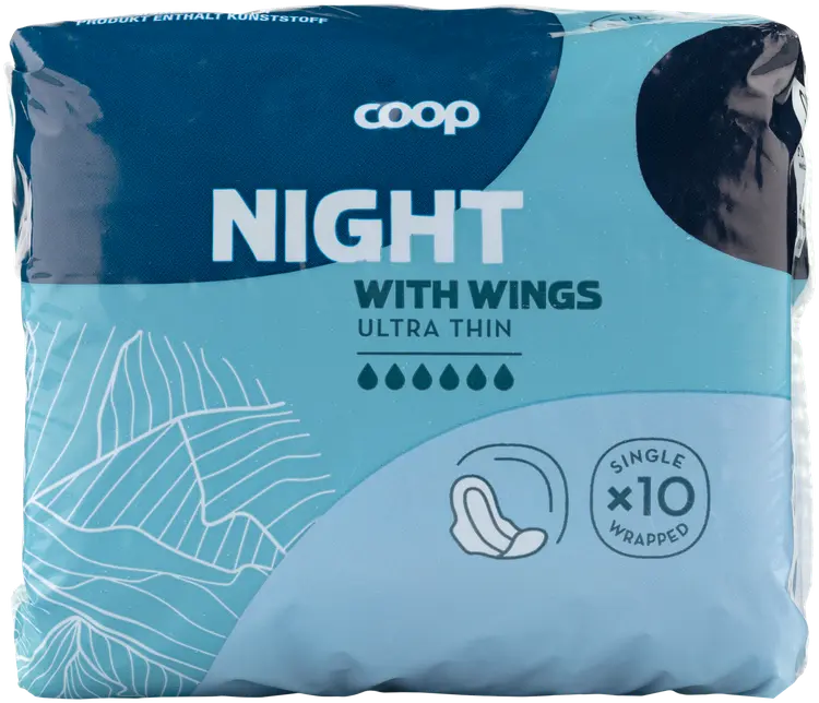 Coop siivellinen ultraohut yöside 10 kpl