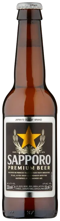Sapporo 33cl Premium Lager 4,7% pullo olut