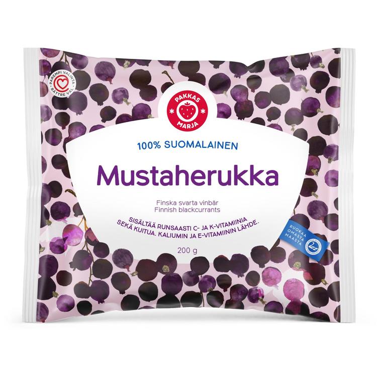 Pakkasmarja 100% suomalainen mustaherukka 200g