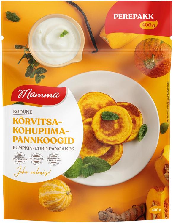 Kõrvitsa-kohupiimapannkoogid 400 g