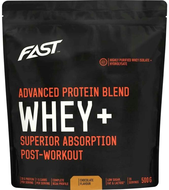 FAST Whey+ 500 g heraproteiinijauhe suklaa