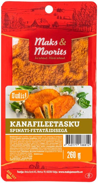 Kanafileetasku spinati-fetatäidisega 260 g