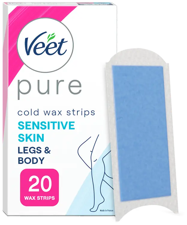 Veet Pure Kylmävahaliuskat Jalat Herkkä iho 20kpl