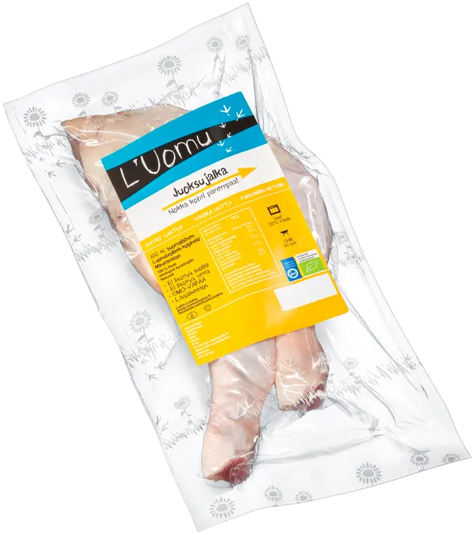 L’Uomu Nokka n. 500g Juoksujalka Luomubroilerin koipi pakaste luomukana