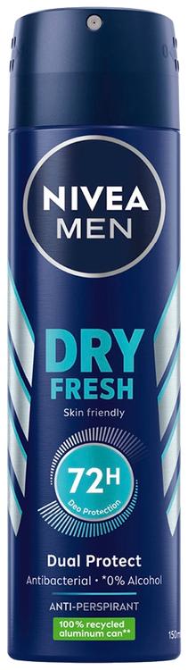 NIVEA MEN 150ml Dry Fresh Deo Spray -antiperspirantti