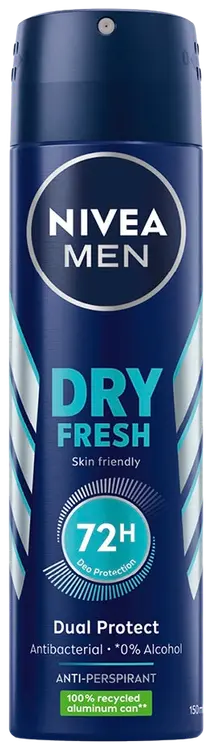NIVEA MEN 150ml Dry Fresh Deo Spray -antiperspirantti