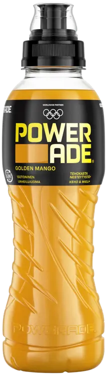 Powerade Golden Mango urheilujuoma muovipullo 0.5 L