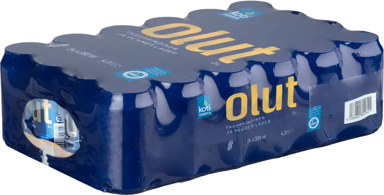 24-pack Kotimaista Lager olut 4,3 % tölkki 0,33 L