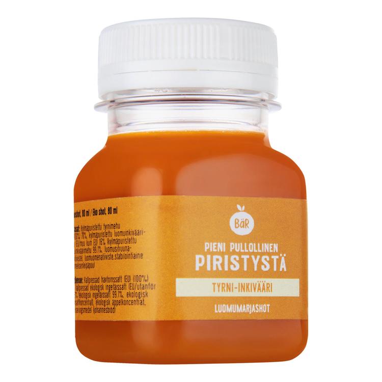 BÄR tyrni-inkivääri luomushotti, 80ml