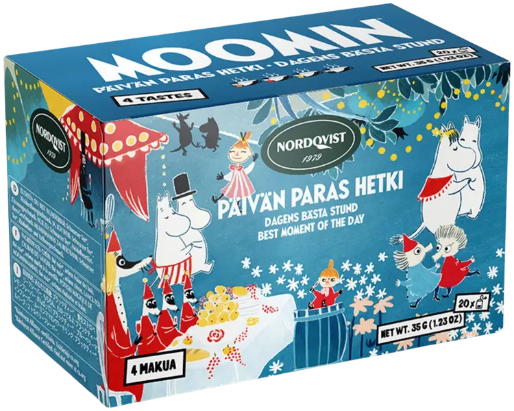 Nordqvist Muumi Päivän paras hetki 20x1,75g musta maustettu pussitee