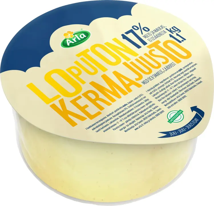 Arla Tolkuttomat Juustot Loputon 1,1kg 17% kermajuusto