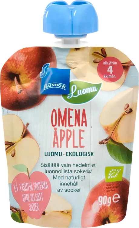 Rainbow omenasose luomu 90 g 4 kk