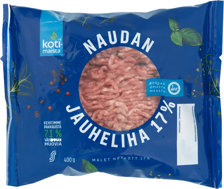 Kotimaista naudan jauheliha 17 % 400 g