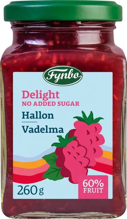 Fynbo Delight vadelmahillo - vähemmän sokeria 260g
