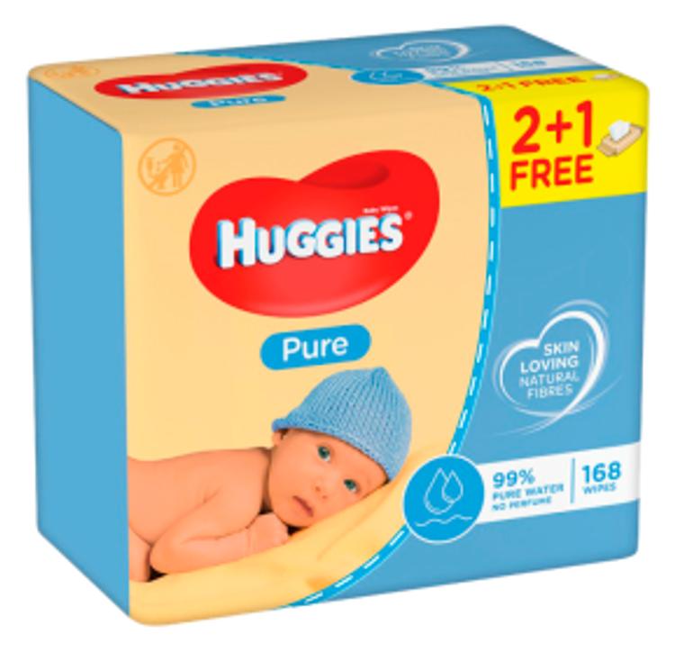 Huggies niisked salvrätikud Pure 3x56tk