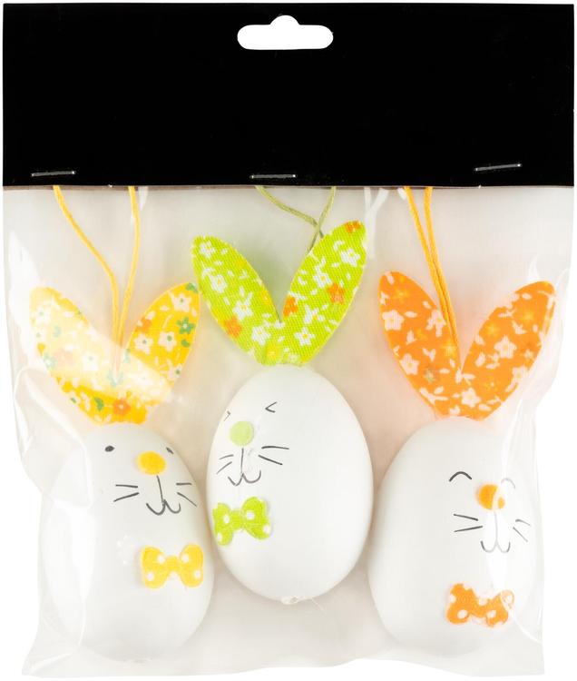 Pääsiäismuna korvilla 8 cm 3 kpl