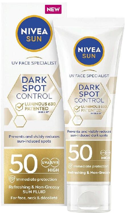 NIVEA SUN 40ml UV Face LUMINOUS630® Spot Control SK50 -aurinkovoide