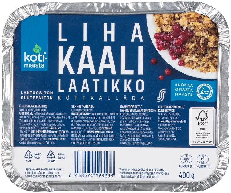 Kotimaista Lihakaalilaatikko 400g