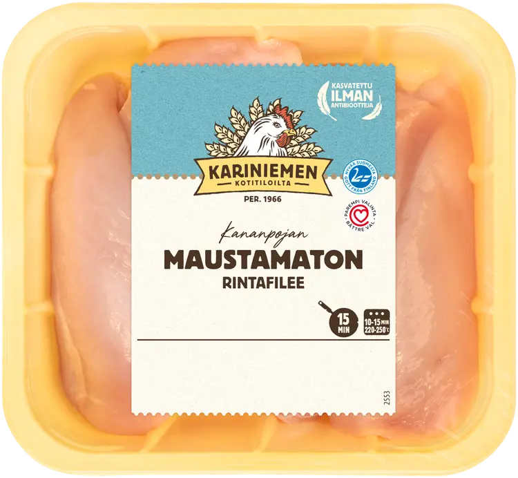 Kariniemen Kananpojan rintafilee maustamaton 4 kpl 600 g