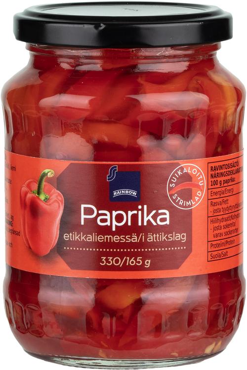 Rainbow suikaloitu paprika etikkaliemessä 330/165 g