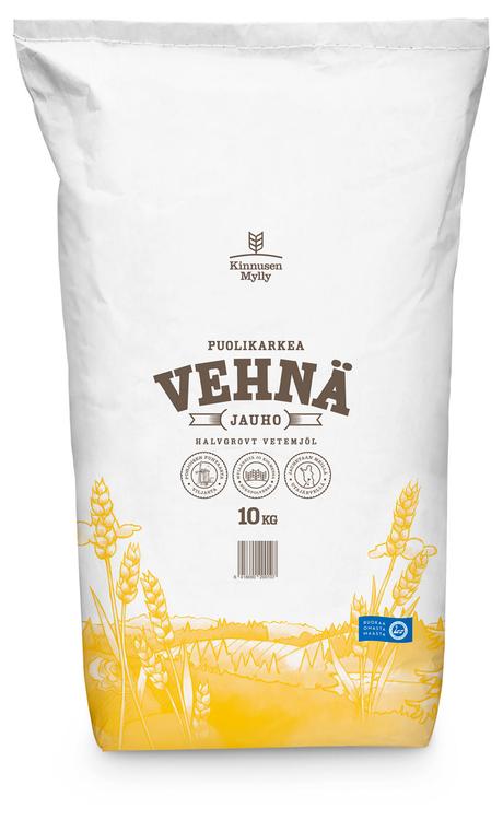 Kinnusen Mylly Puolikarkea vehnäjauho 10 kg