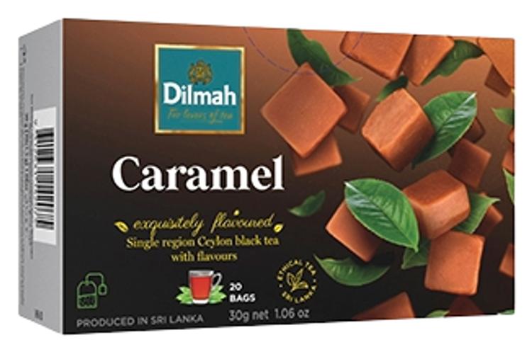 Dilmah karamellimaits. must tee niidiga kotis 20*1.5g