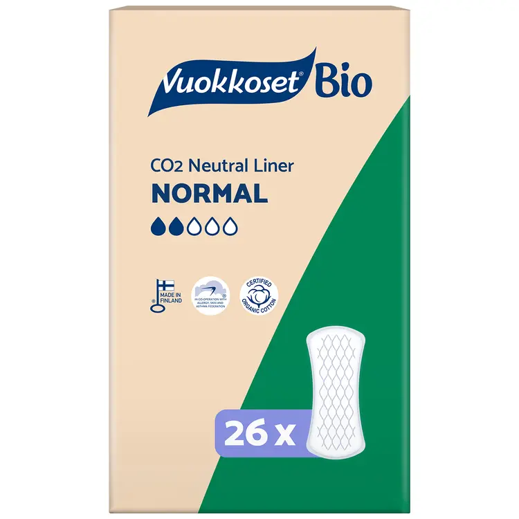 Vuokkoset Bio Normal pikkuhousunsuoja 26 kpl