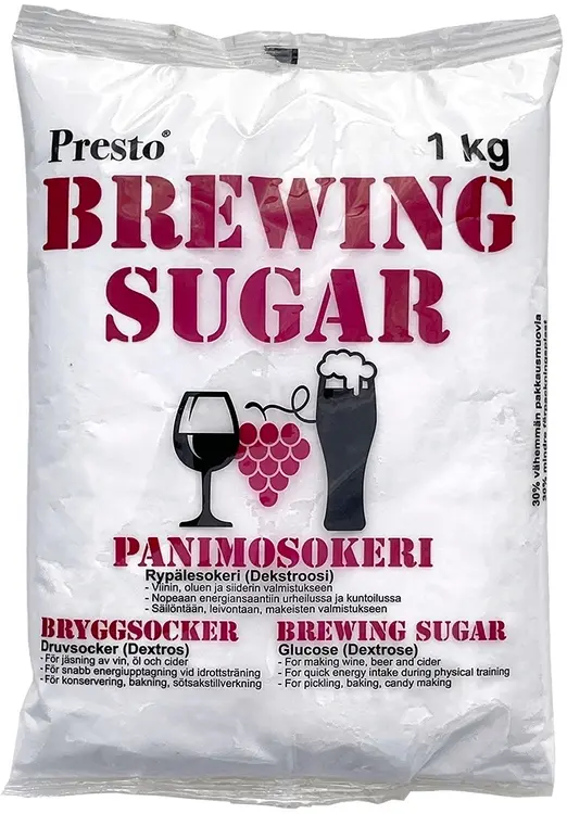 Melkko PRESTO Panimosokeri 1 kg viinin ja oluen valmistukseen