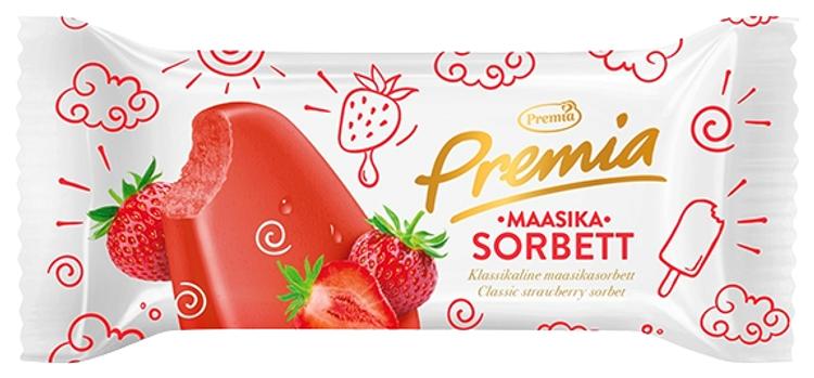 Maasikasorbett, 73g/80ml