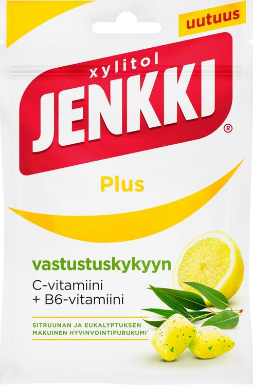 Jenkki Plus Sitruuna-Eucalyptus ksylitolipurukumi 44g