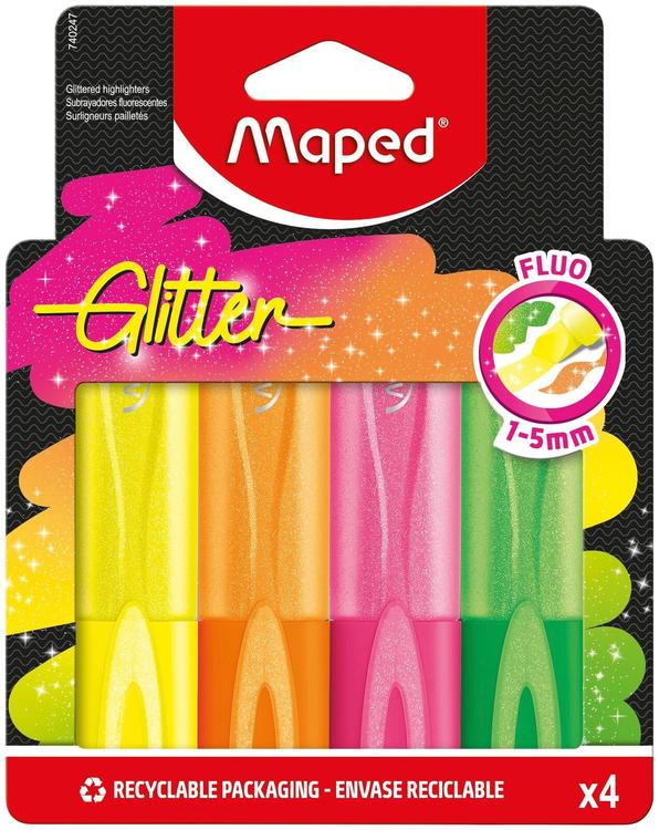 Maped Korostuskynät 4kpl Glitter korttipakkaus