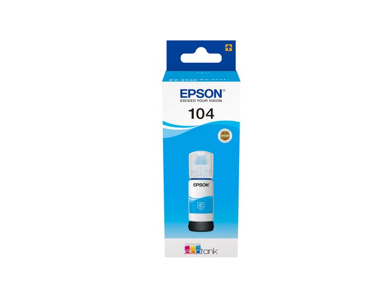 Epson mustepullo 104 syaani