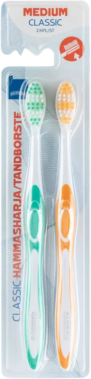 Rainbow hammasharja Classic medium 2 kpl