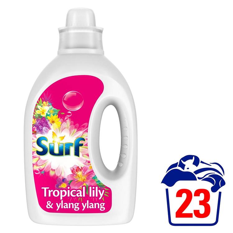 Surf Tropical lily & Ylang Ylang Pyykinpesuaine Kirjo- ja valkopyykille 920 ml 23 pesua